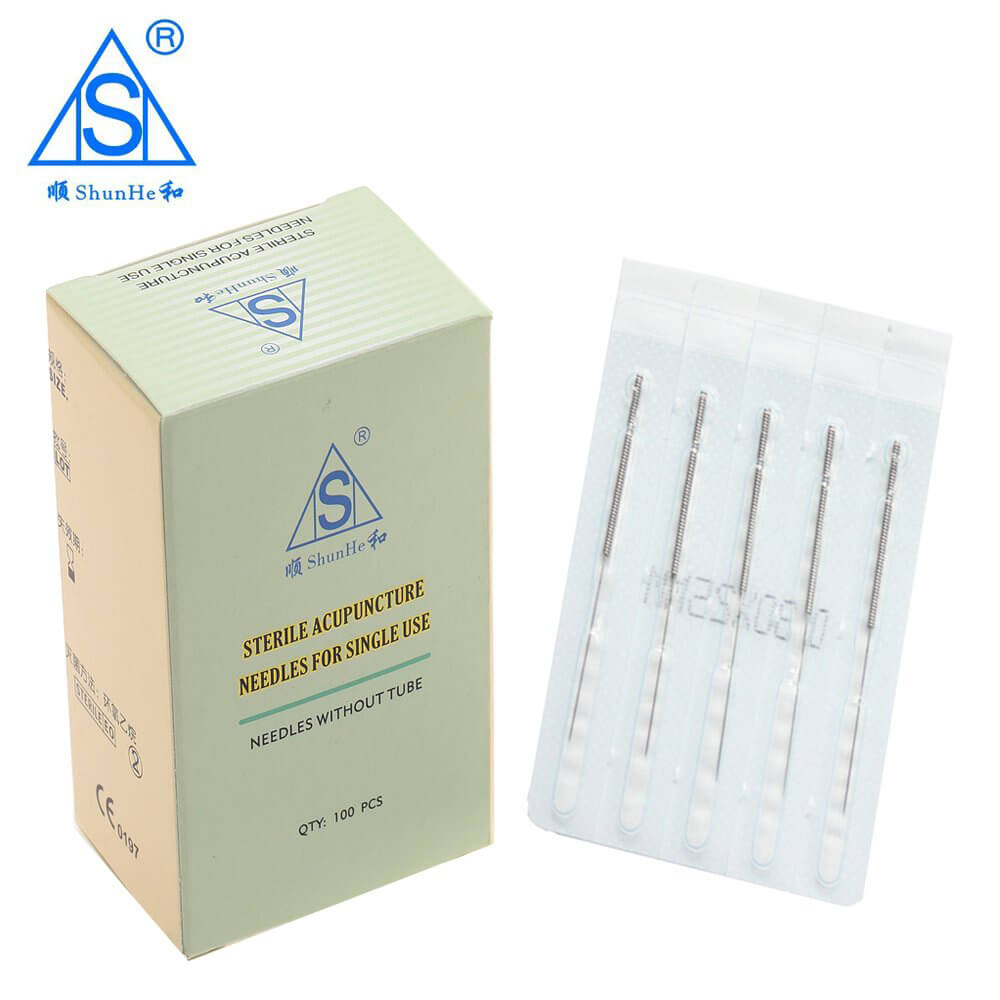 Spring (sujok) Handle Acupuncture Needle without Tube Dialysis Paper Packagee 100pcs/box