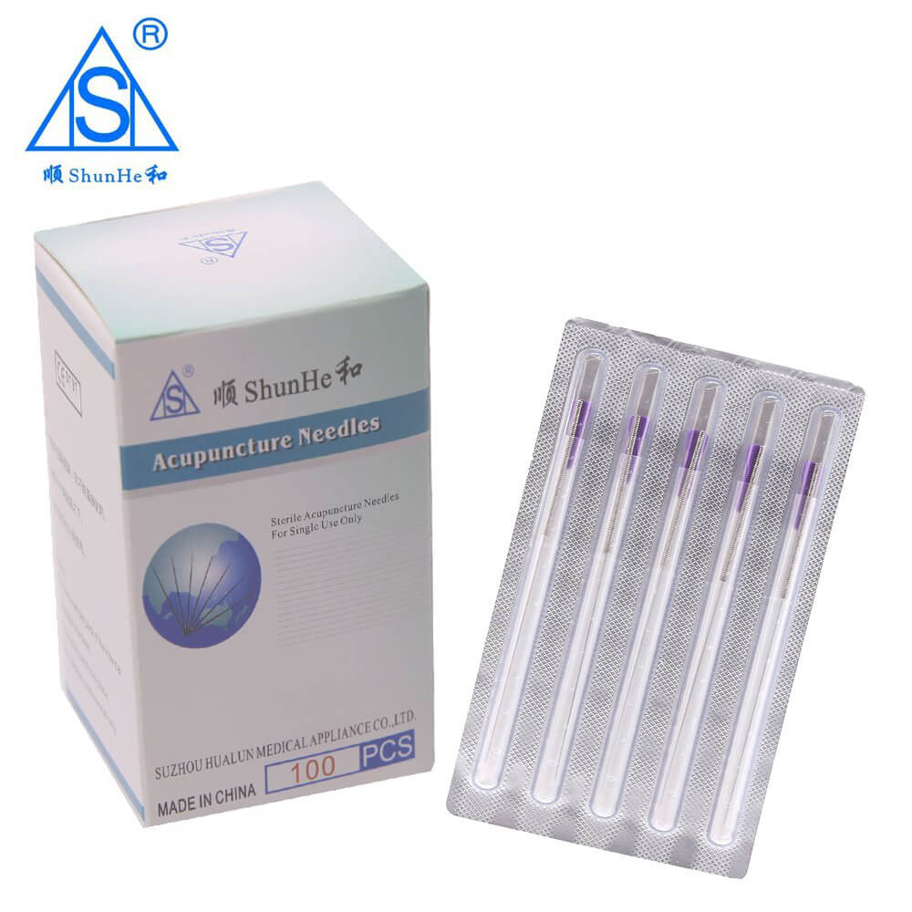 Spring (sujok) Handle Acupuncture Needle with Tube