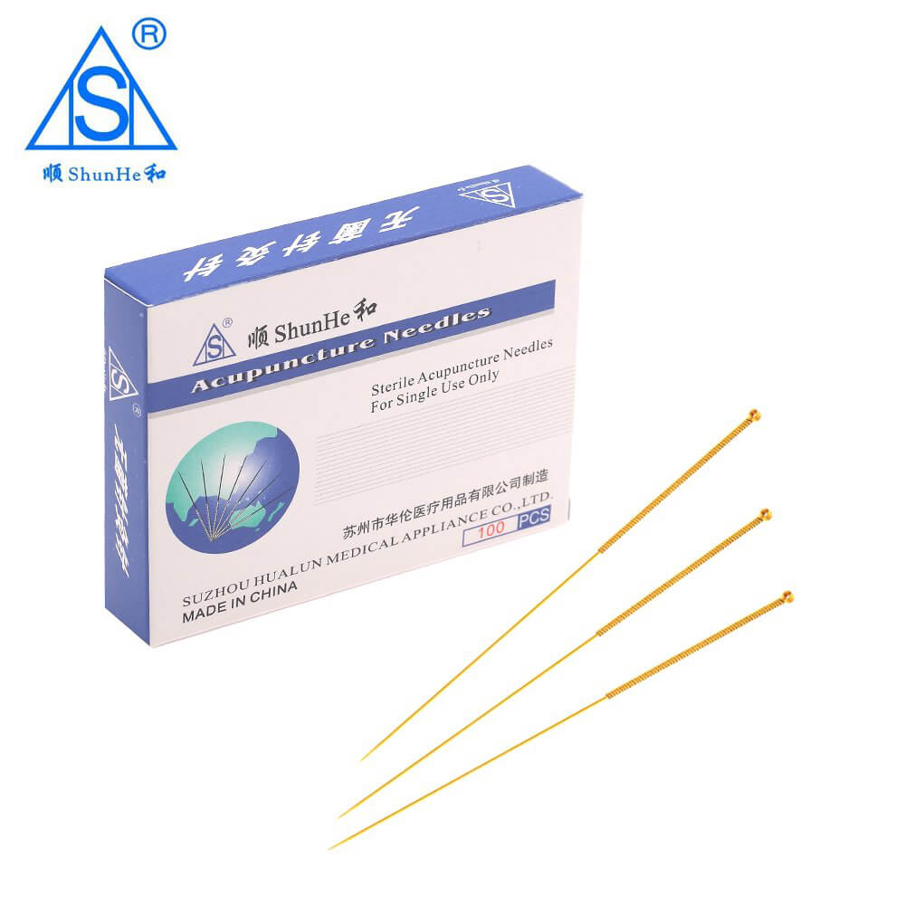 Gold Plated Acupuncture Needle without Tube