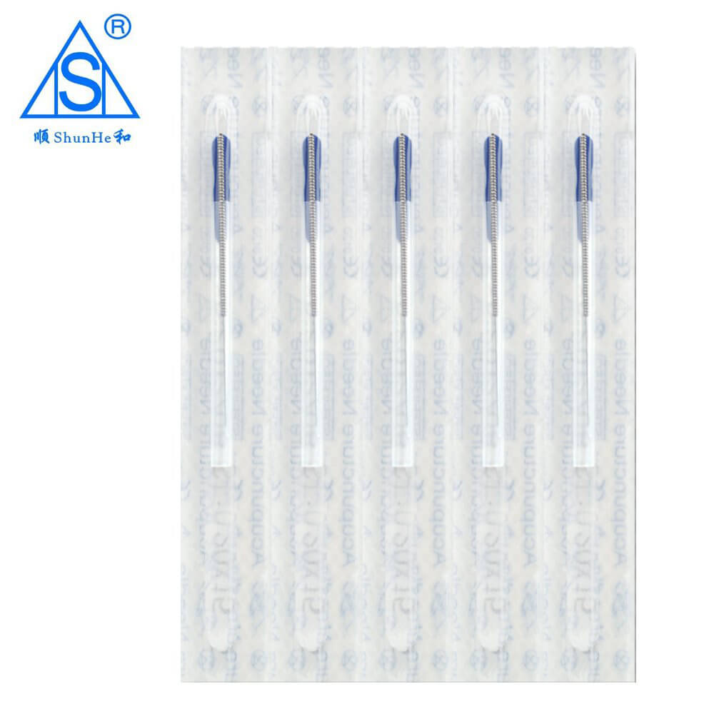 Spring (sujok) Handle Acupuncture Needle with Tube Dialysis Paper Package