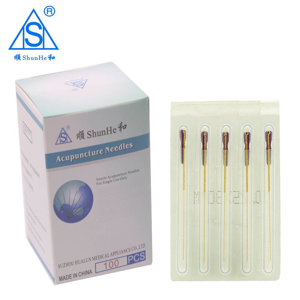 Gold Plated Acupuncture Needle with Tube Dialysis Paper Package 100pcs/box
