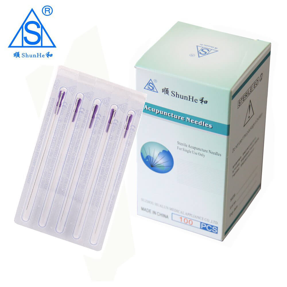 Silver Plated Handle Acupuncture Needle with Tube Dialysis Paper Package 100pcs/box
