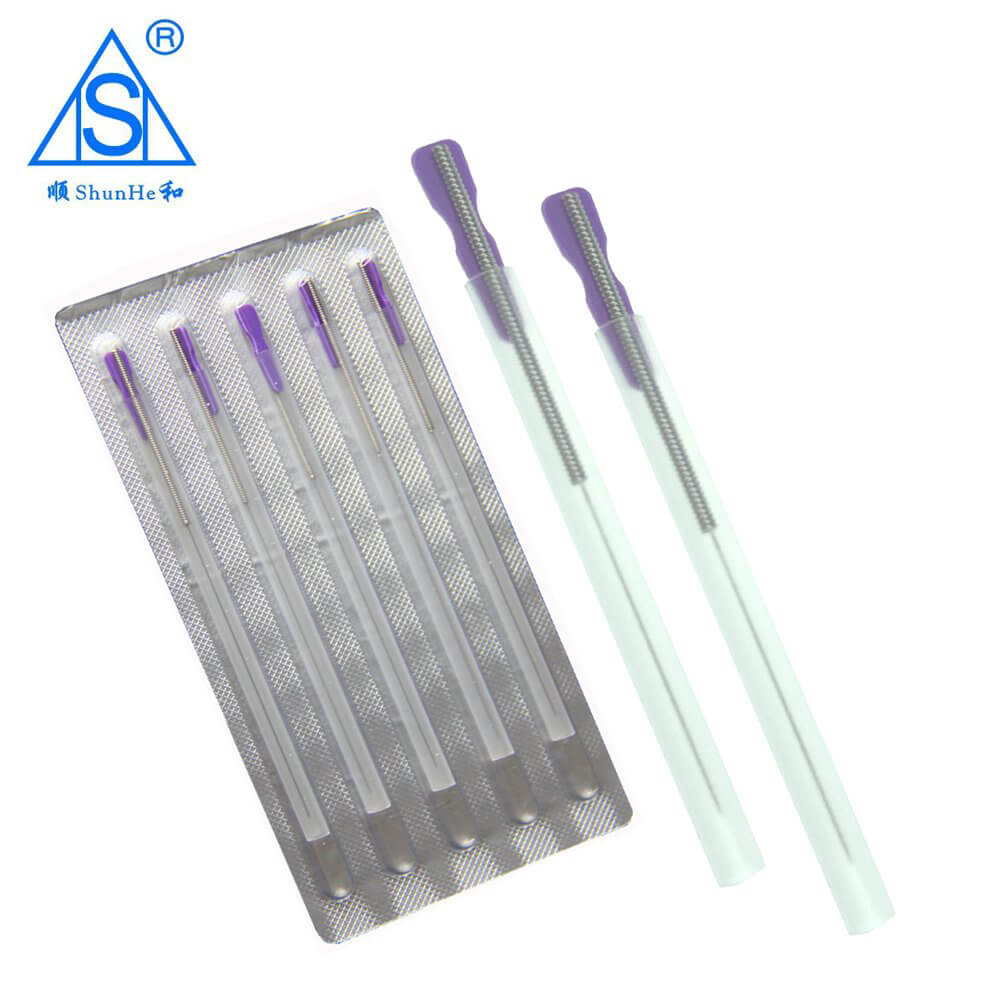 Spring (sujok) Handle Acupuncture Needle with Tube
