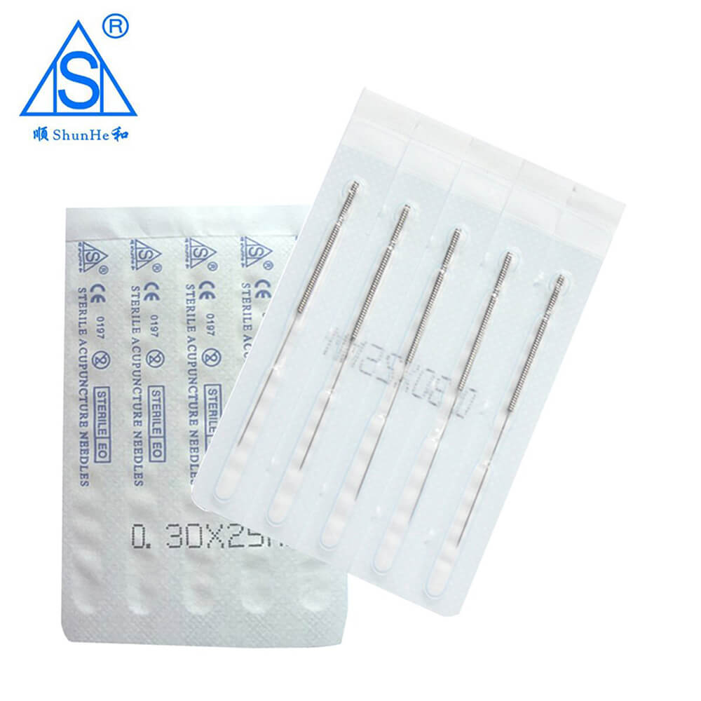 Spring (sujok) Handle Acupuncture Needle without Tube Dialysis Paper Packagee 100pcs/box