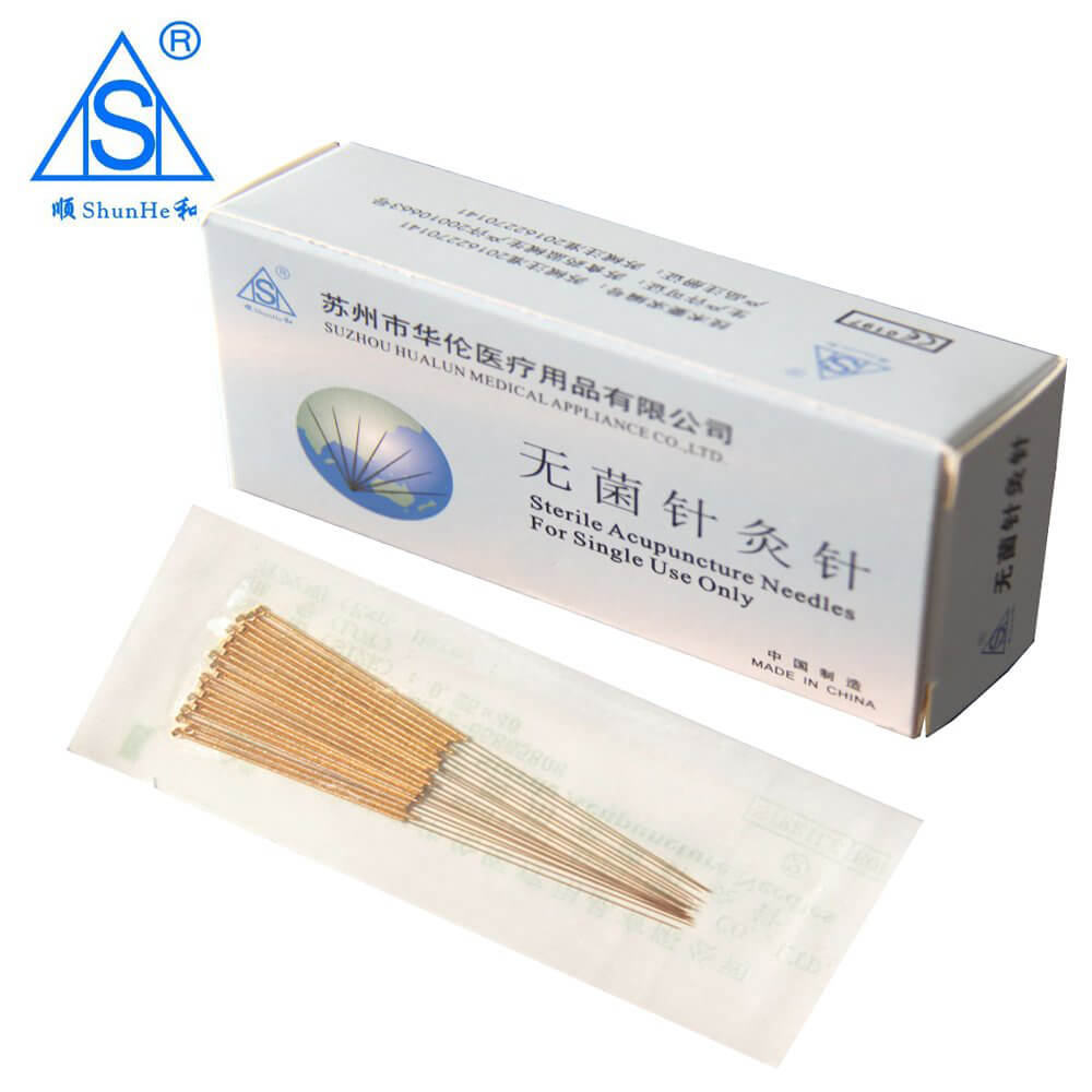 Sterile Disposable Gold Plated Acupuncture Needles for Back Pain