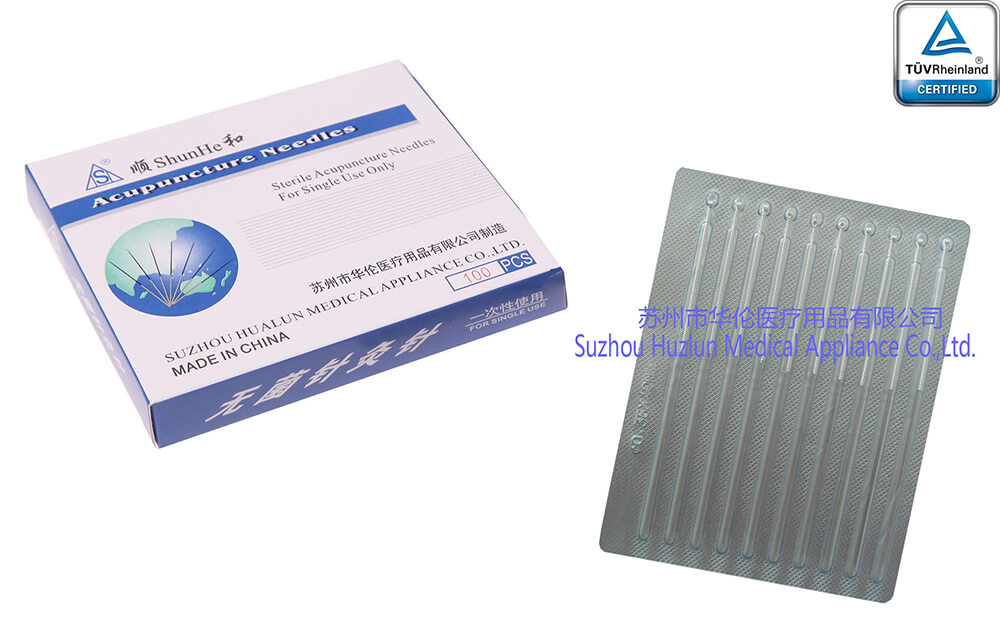 Disposable Sterile Silver Handle Acupuncture Needles Without Tube