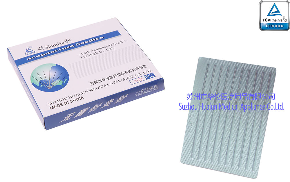 Disposable Sterile stainless steel flat handle acupuncture needles